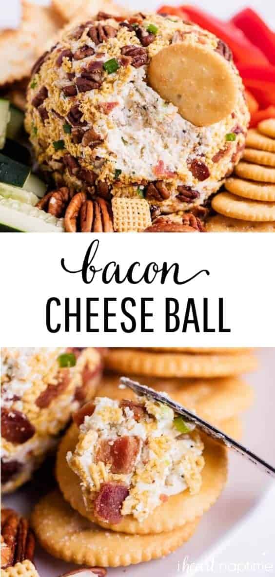 EASY Bacon Ranch Cheese Ball (10 min prep!) I Heart Naptime