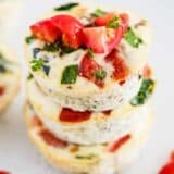 egg white muffins with tomatoes on top