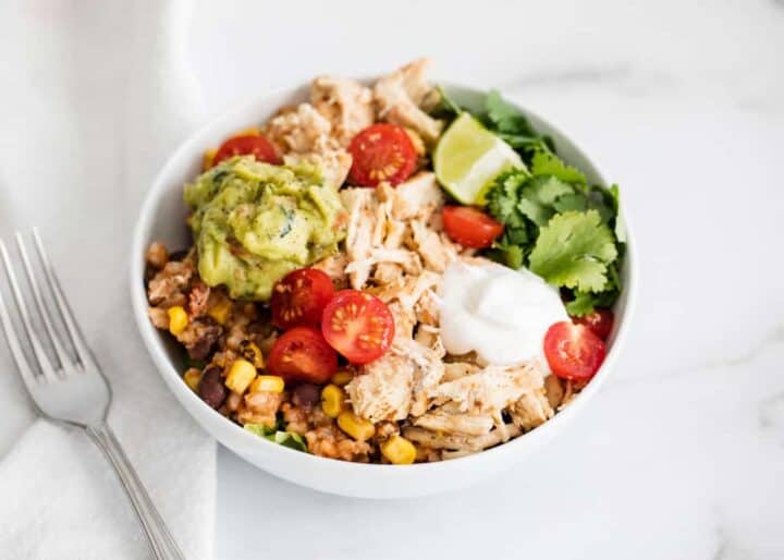 Instant Pot Chicken Taco Bowls (5 mins prep!) I Heart Naptime