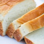 A close up of a piece of bread