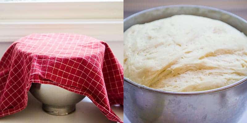 Lasciare lievitare l'impasto per il pane fatto in casa 