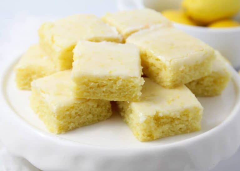 The BEST Lemon Brownies with Glaze I Heart Naptime