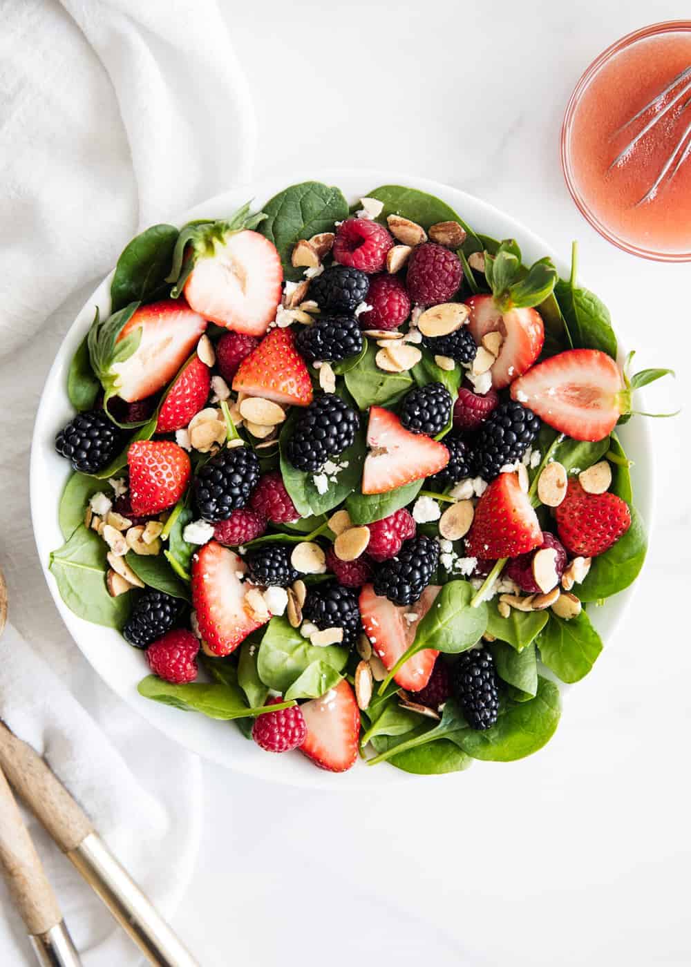 Spinach salad with berries.