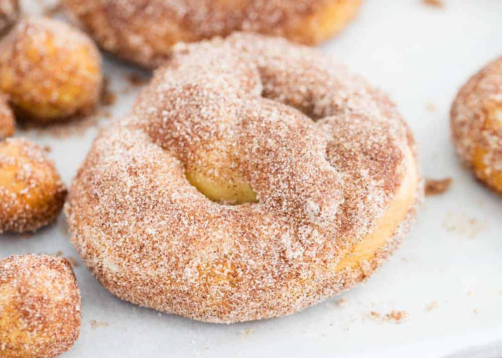 Cinnamon and sugar pretzels.