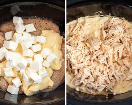 chicken and cream cheese in crockpot