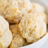 biscuits in white bowl