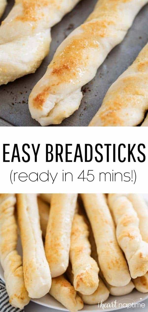 EASY Breadstick Recipe (done in 45 minutes!) I Heart Naptime