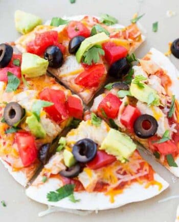 sliced mexican pizza