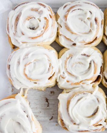 overnight cinnamon rolls on parchment paper