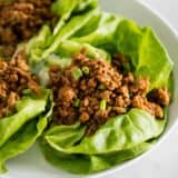 PF Changs lettuce wraps on white plate