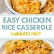 Chicken and rice casserole.