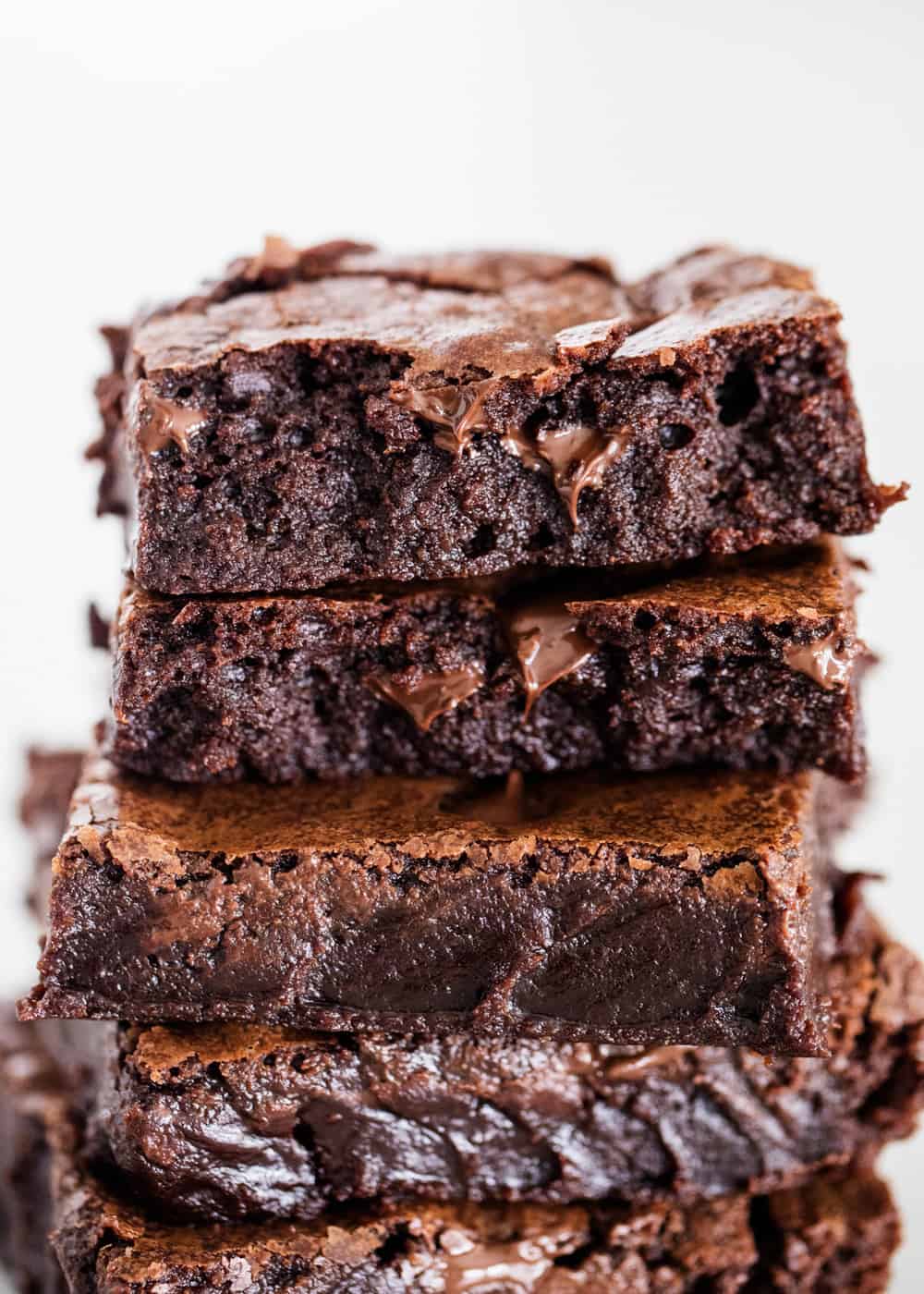 Stacked brownies.