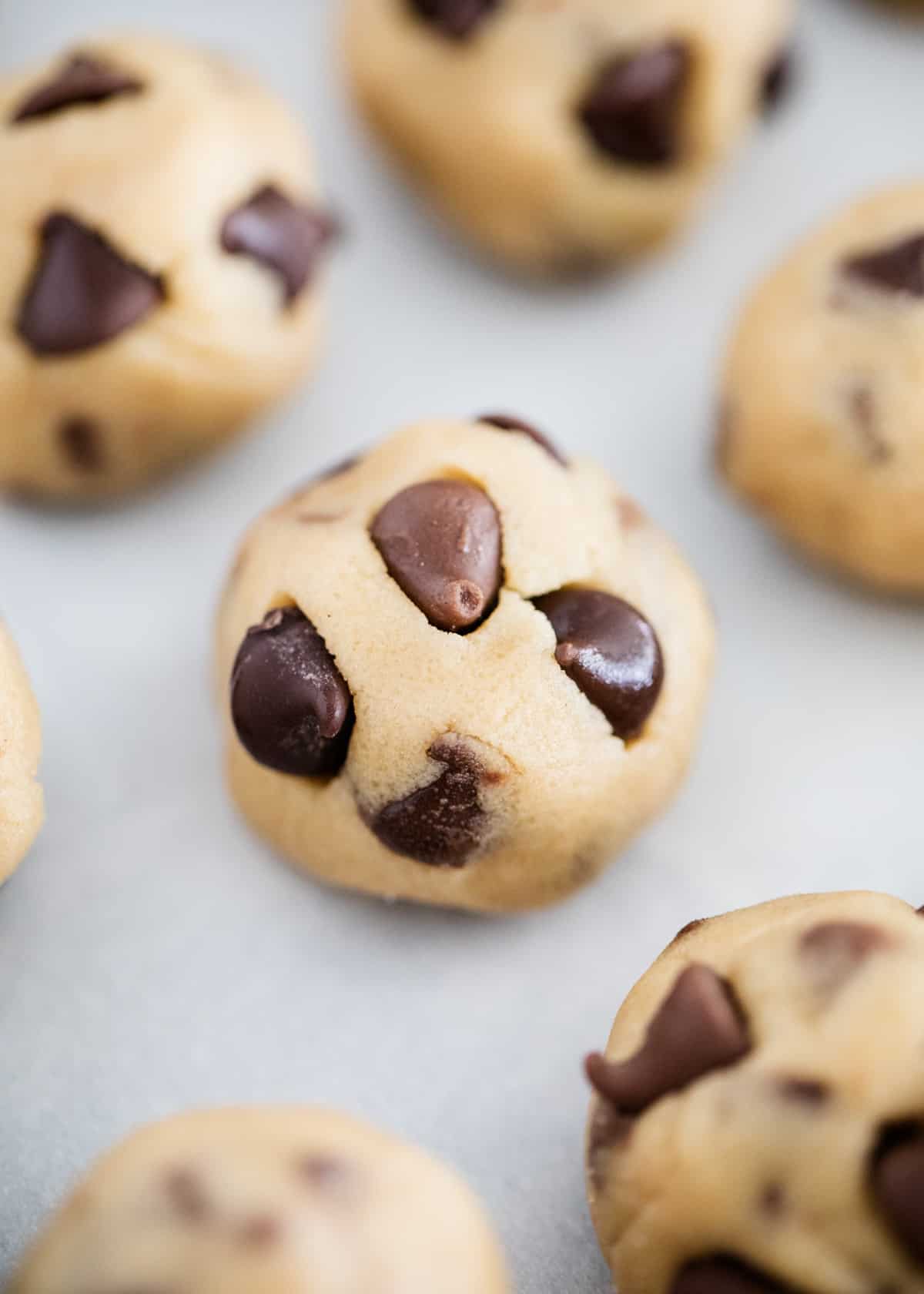 Edible cookie dough balls.