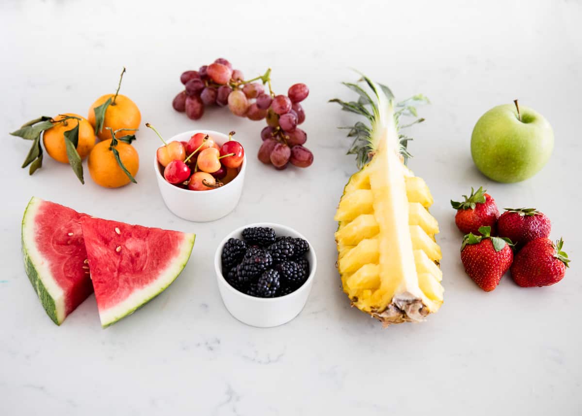 Fresh fruit on counter.