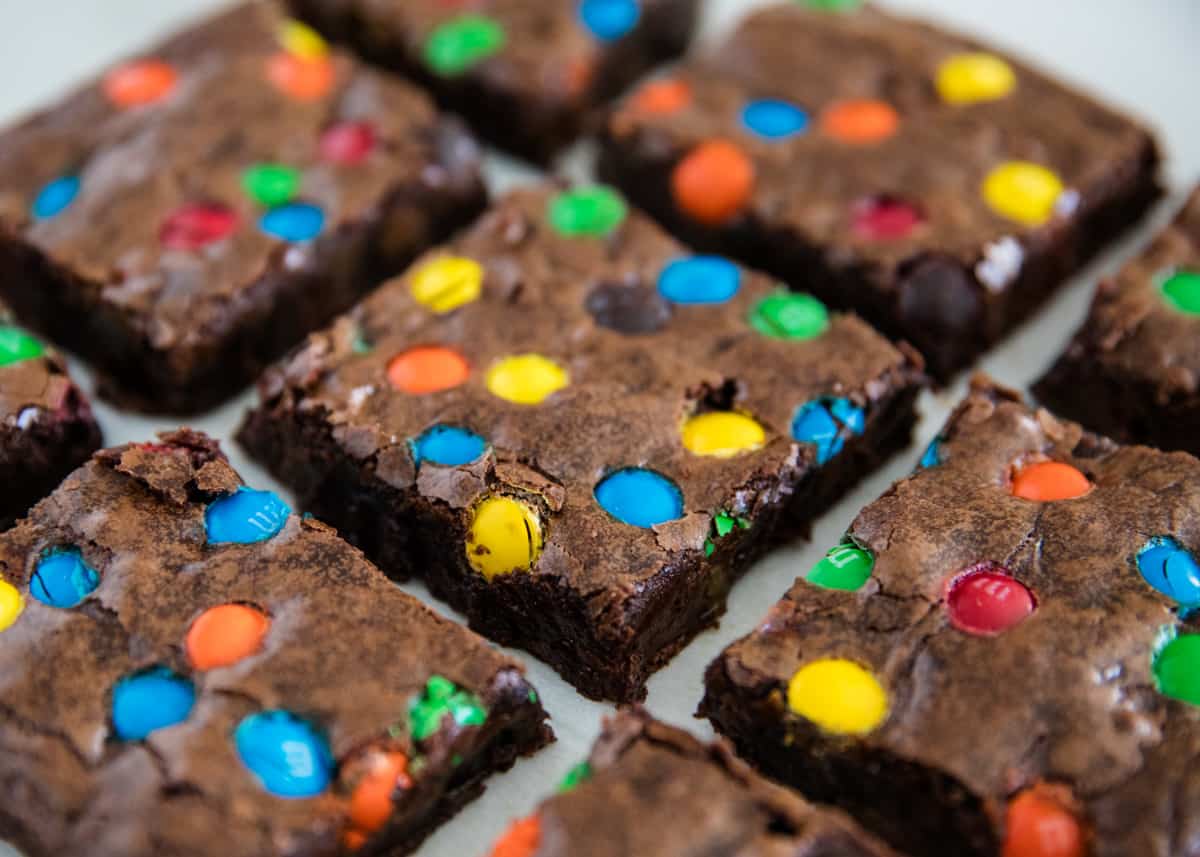 M&M Fudge Brownies - Brownie Bites Blog