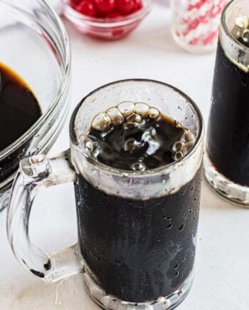 homemade root beer in glass