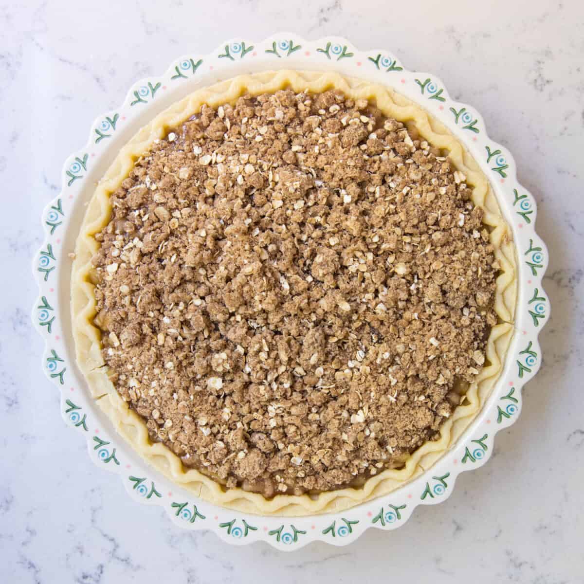 crumb topping on pie crust