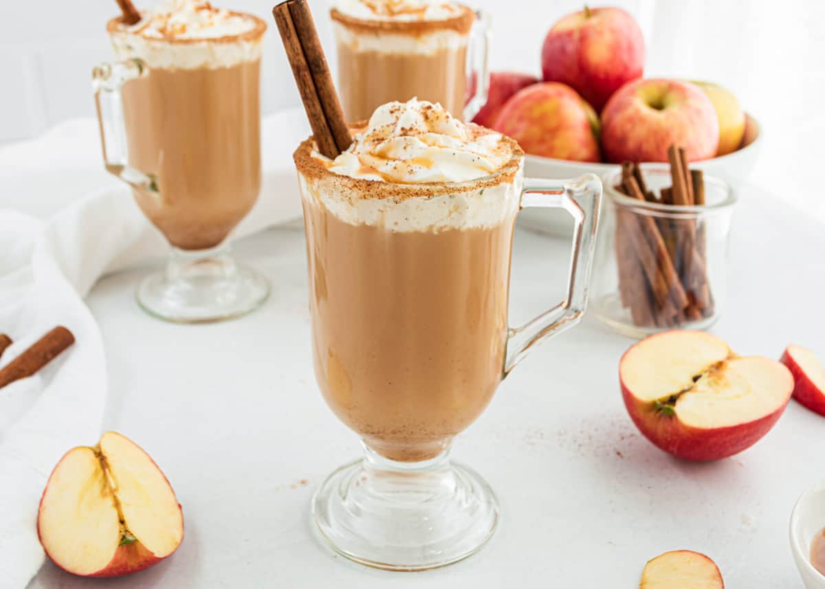 Cup of caramel apple cider.