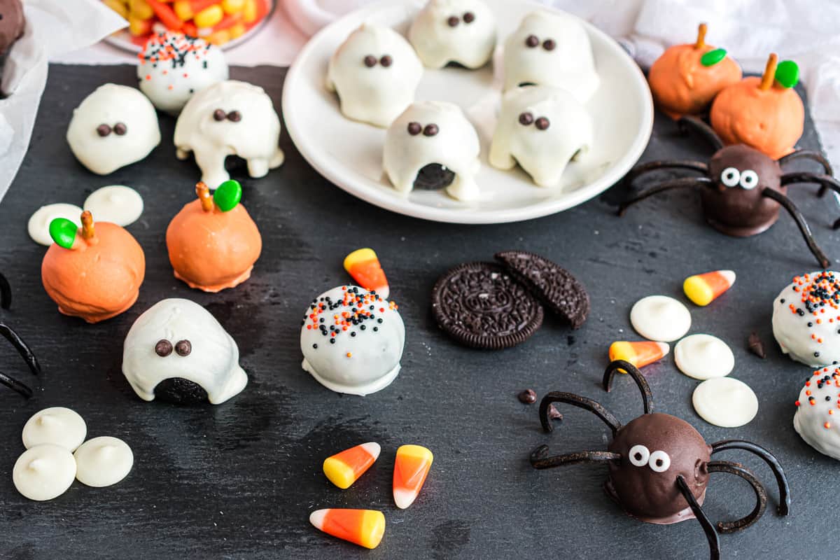 Halloween oreo balls.