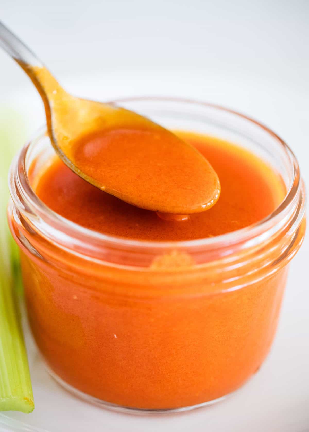 Spoonful of buffalo sauce.