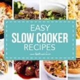 collage of slow cooker recipes