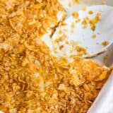 pan of cheesy potatoes