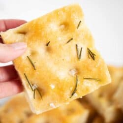 rosemary focaccia close up