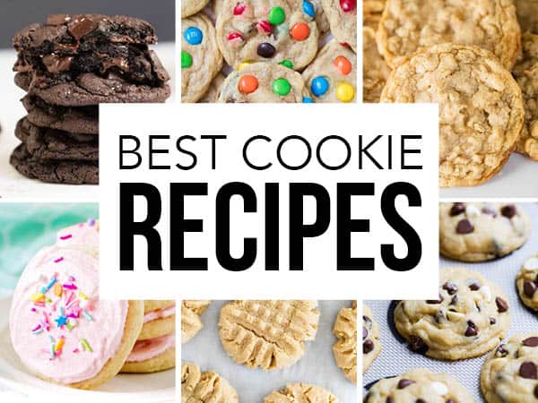 Collage of cookie recipes.