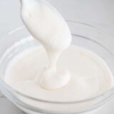 spoonful of cream cheese glaze