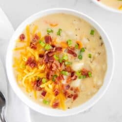 bowl full of loaded potato soup