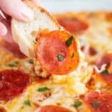 pizza dip close up