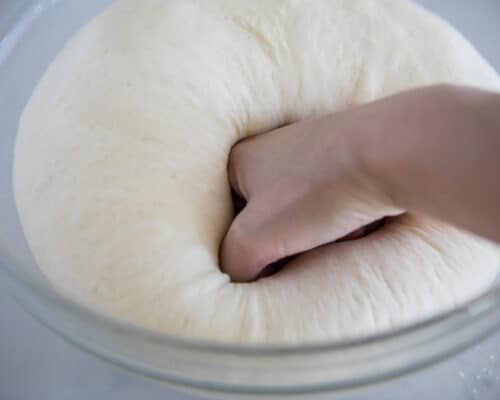 punch dough in bowl