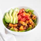 sweet potato bowls on table close up