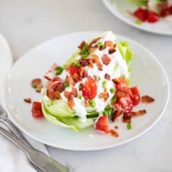 wedge salad on plate