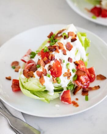 wedge salad on plate