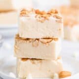 stacked white chocolate fudge