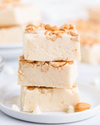 stacked white chocolate fudge