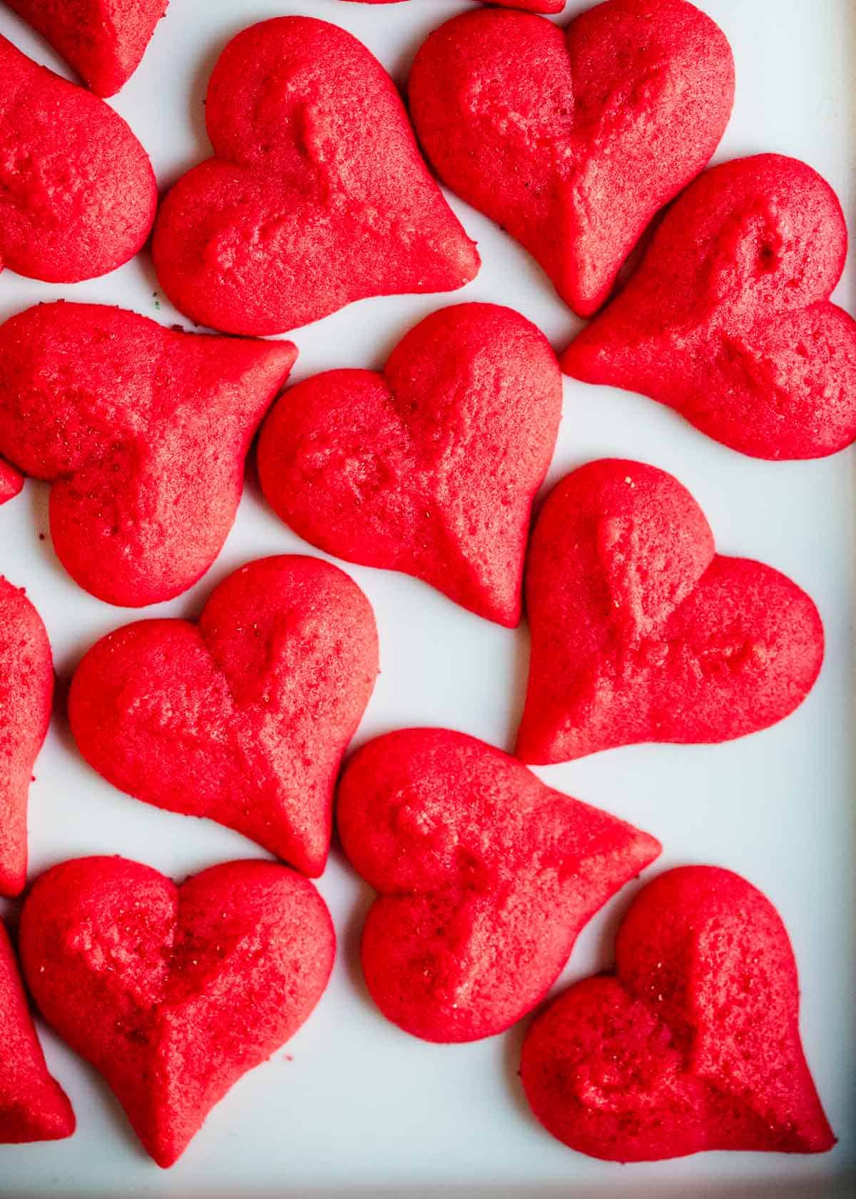 Heart spritz cookies.