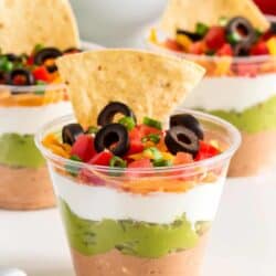 7 layer dip in cups