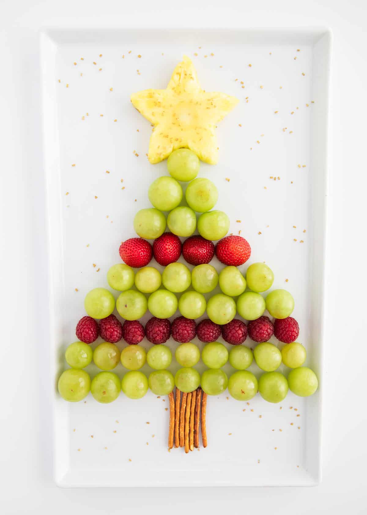 christmas tree fruit platter