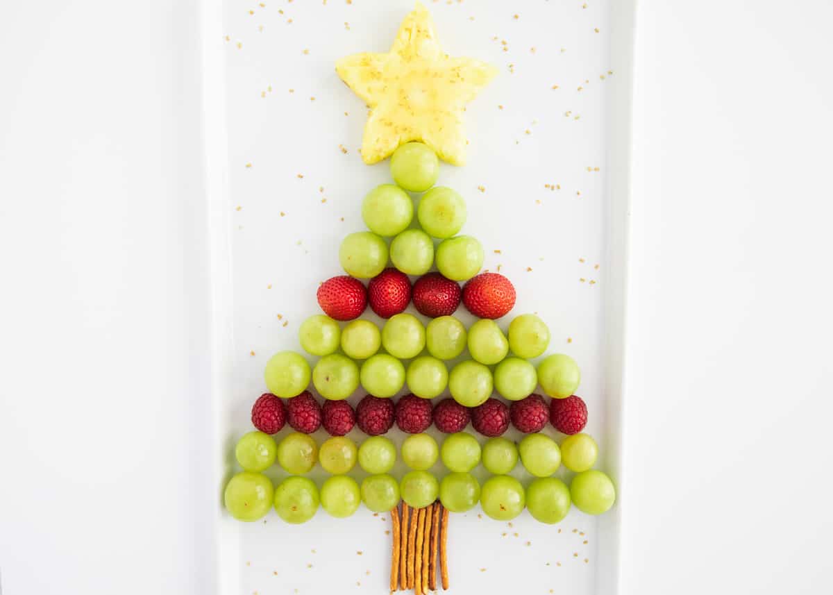 christmas tree fruit platter