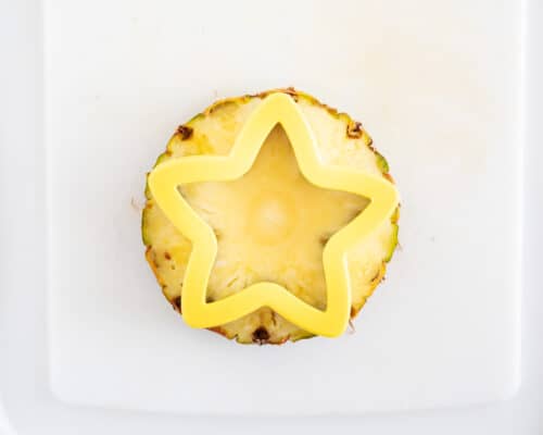 pineapple with star shaped cutter