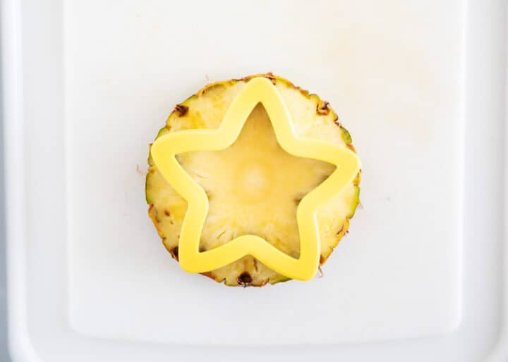 pineapple with star shaped cutter