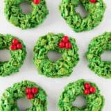 cornflake wreaths on table