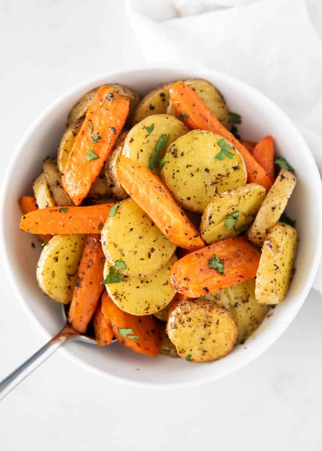 Roasted Potatoes and Carrots - I Heart Naptime