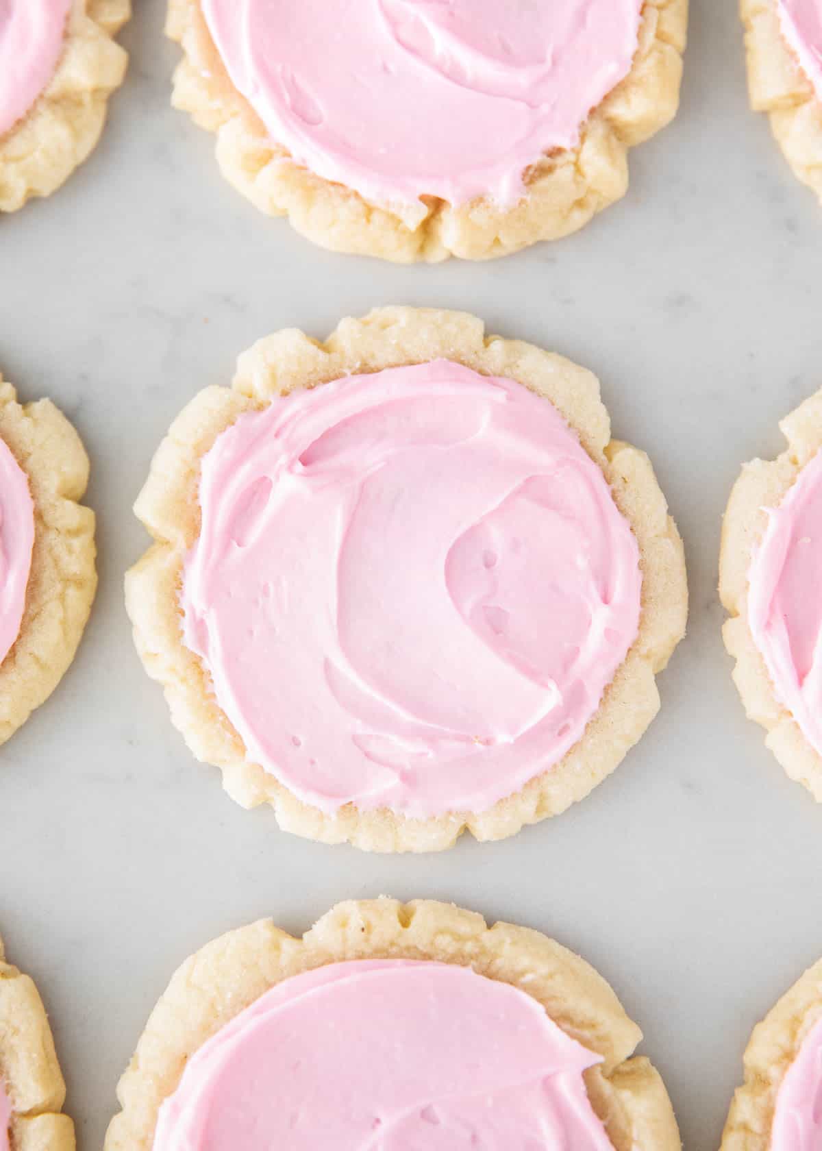Close up of swig cookies.
