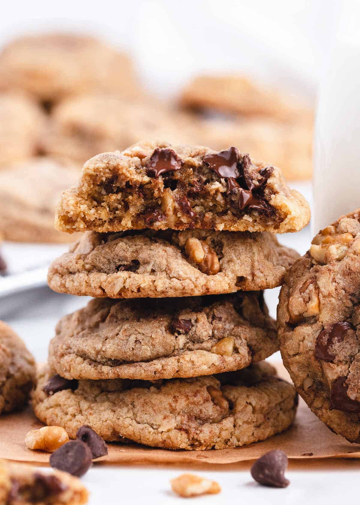 Stacked Chocolate Neiman Marcus Cookies.