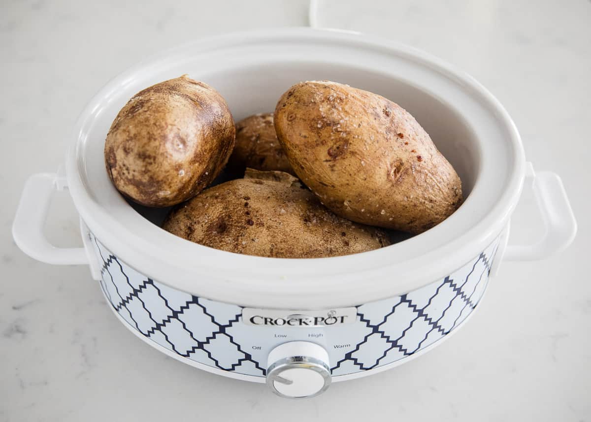 Potatoes in crockpot.