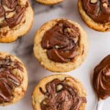 banana muffins with nutella
