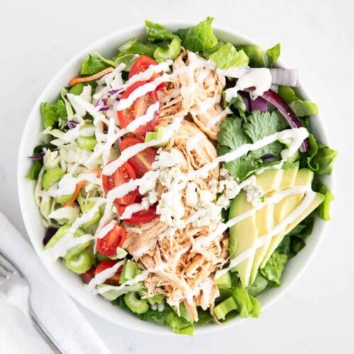 BBQ Chicken Salad with Cilantro Lime Dressing - I Heart Naptime